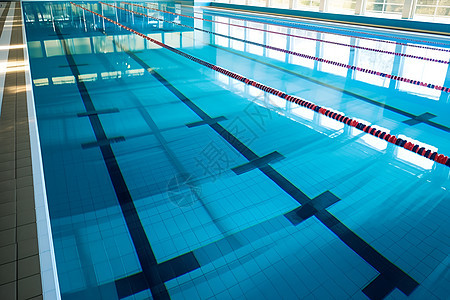游泳训练的室内游泳馆图片