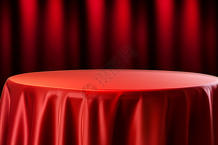 华丽的红色桌布背景图片