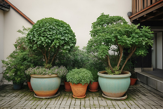 绿色盆栽图片