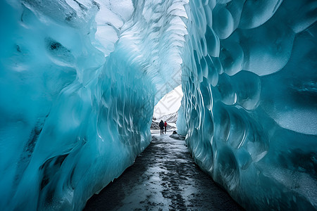 冰雪世界中的冒险背景图片