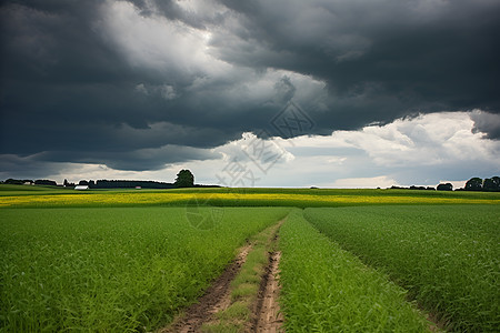 农村耕地的美景背景图片