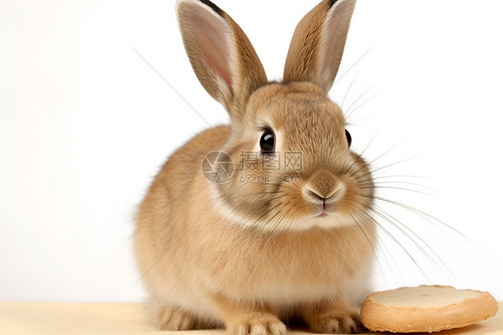 吃饼干的小兔图片