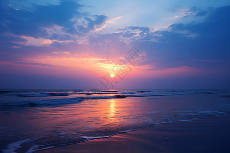 海上日出背景图片