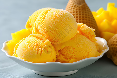 可口细腻的冰淇淋图片
