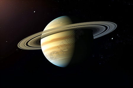星光环绕的土星图片