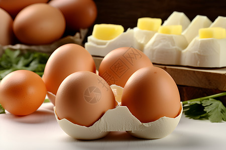 蛋黄凉瓜早餐鸡蛋背景