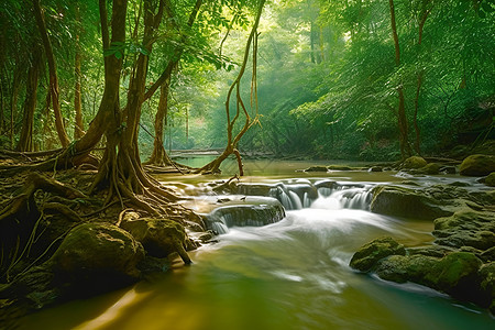 一条溪流风景照片图片