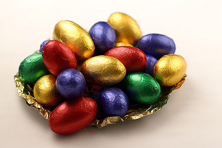 彩色巧克力彩蛋背景图片