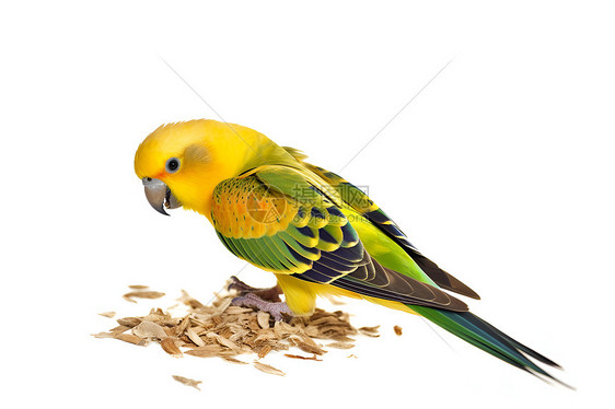 黄色的鹦鹉鸟儿图片