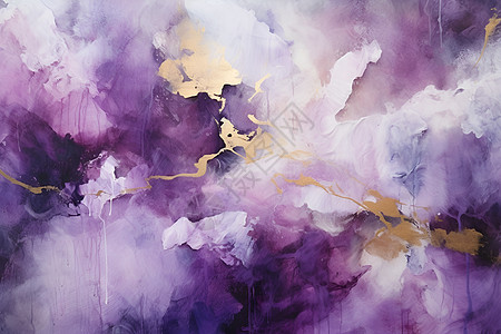 紫色抽象画图片