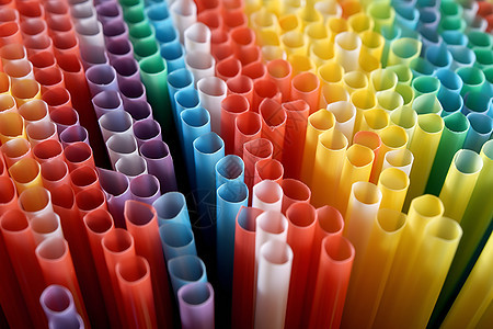 彩色塑料吸管的集合图片