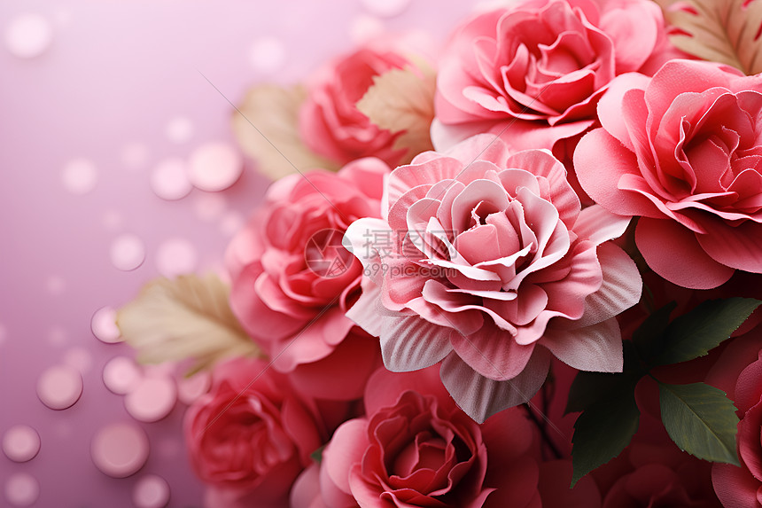 粉色的植物玫瑰图片