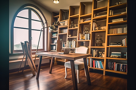 现代简约风格的室内家居书房图片