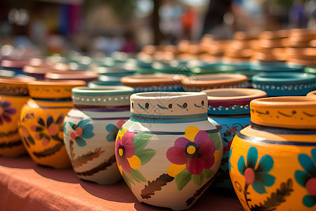 传统工艺的陶瓷花瓶背景图片