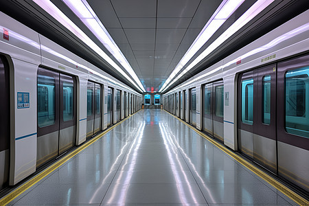 城市隧道中的地铁图片