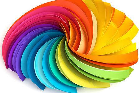 彩色纸制的螺旋图案图片