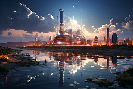 创新科技的工业石油加工厂图片