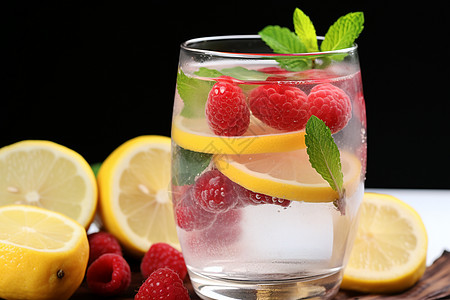 冰凉解渴的水果饮品背景图片