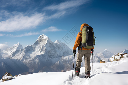 男士登山户外攀登的男士背景