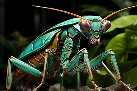 精美的金属螳螂模型图片