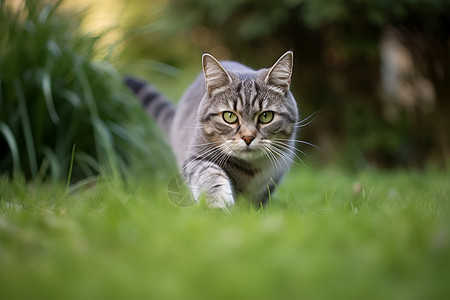 行走的宠物猫咪背景图片