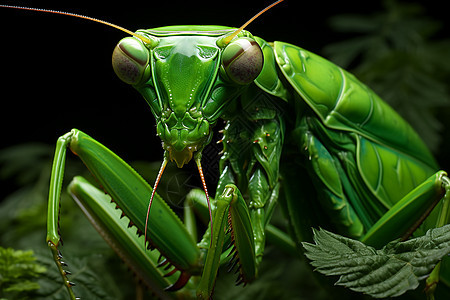 绿色的螳螂昆虫图片