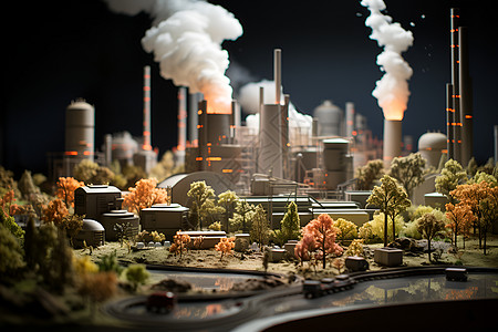 废物焚烧发电厂模型图片