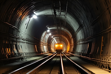 隧道中的列车背景图片