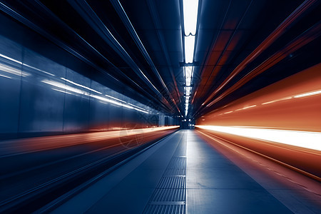 地铁中闪光的隧道图片