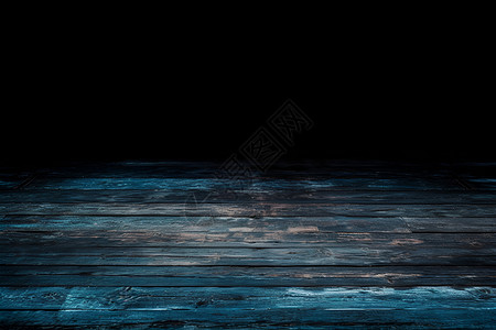 蓝色的木地板背景图片
