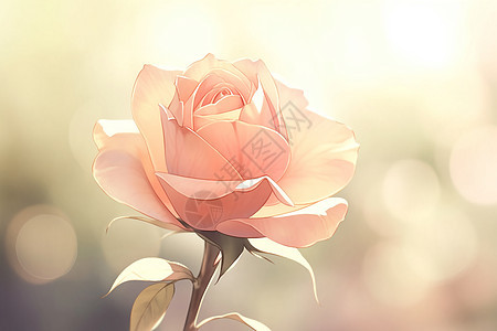 夏季花园绽放的粉色玫瑰图片