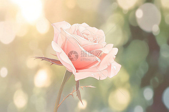 柔和浪漫的粉色玫瑰图片