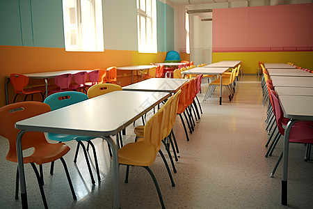 幼儿园教室桌椅图片