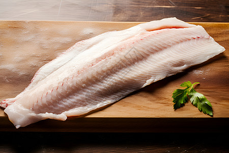 新鲜的鱼肉背景图片