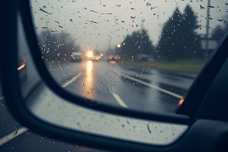 下雨的公路图片