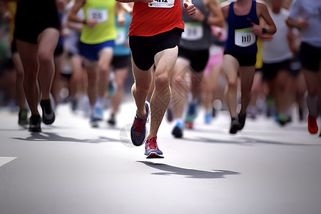 马拉松运动奔跑的人群高清图片