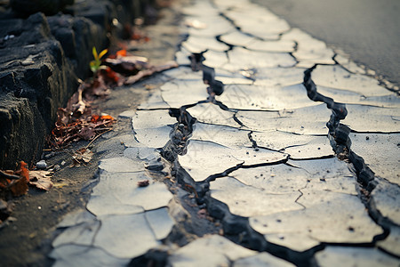 地震损坏的道路图片