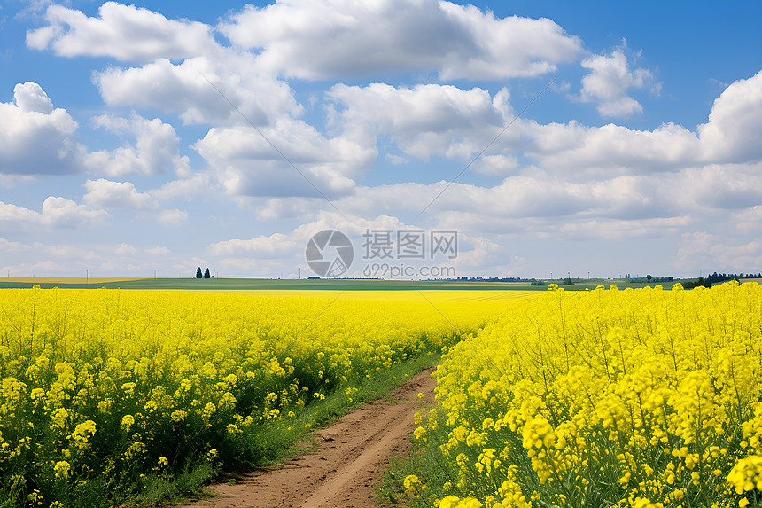 金黄色花海图片