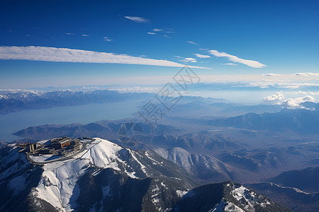 美丽的高山景色背景图片