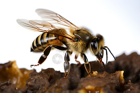 蜜蜂展开翅膀图片