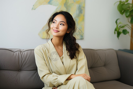 温馨的家温馨家居中的女子背景