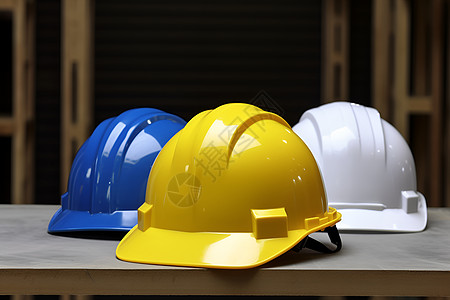 建筑工地的安全帽高清图片