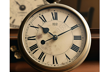 老旧的时间时钟背景图片