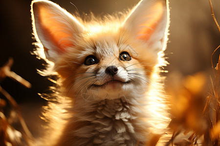 可爱大耳朵的狐狸图片
