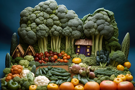 各种绿色蔬果集合图片