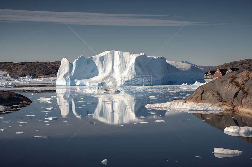 冰块所环绕的景象图片