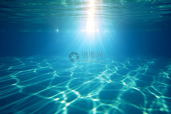蓝色的游泳池图片