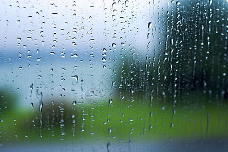 雨中模糊的玻璃图片