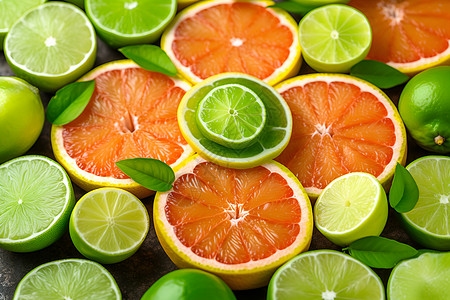 酸爽多汁的柑橘高清图片