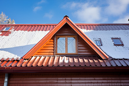红瓦屋顶背景图片